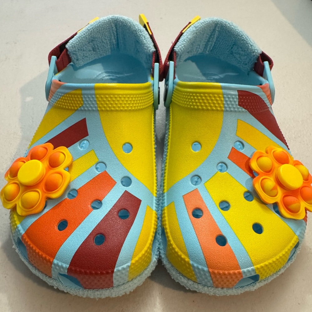 Brand New Crocs with Flower Accents